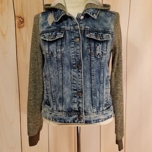 Rue21 Heather Green Distressed Acid Wash Jacket M